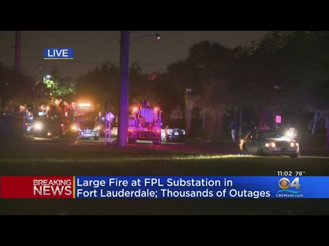 Lightning Strike Causes Fire At FPL Substation Leaving Thousands Without Power