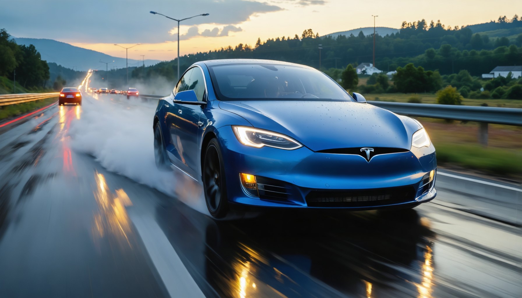The Shocking Highway Showdown: Tesla Targeted at 120 MPH